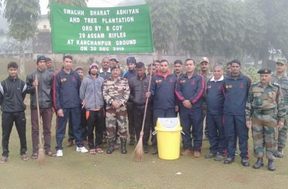 Assam Rifles organised cleanliness drive